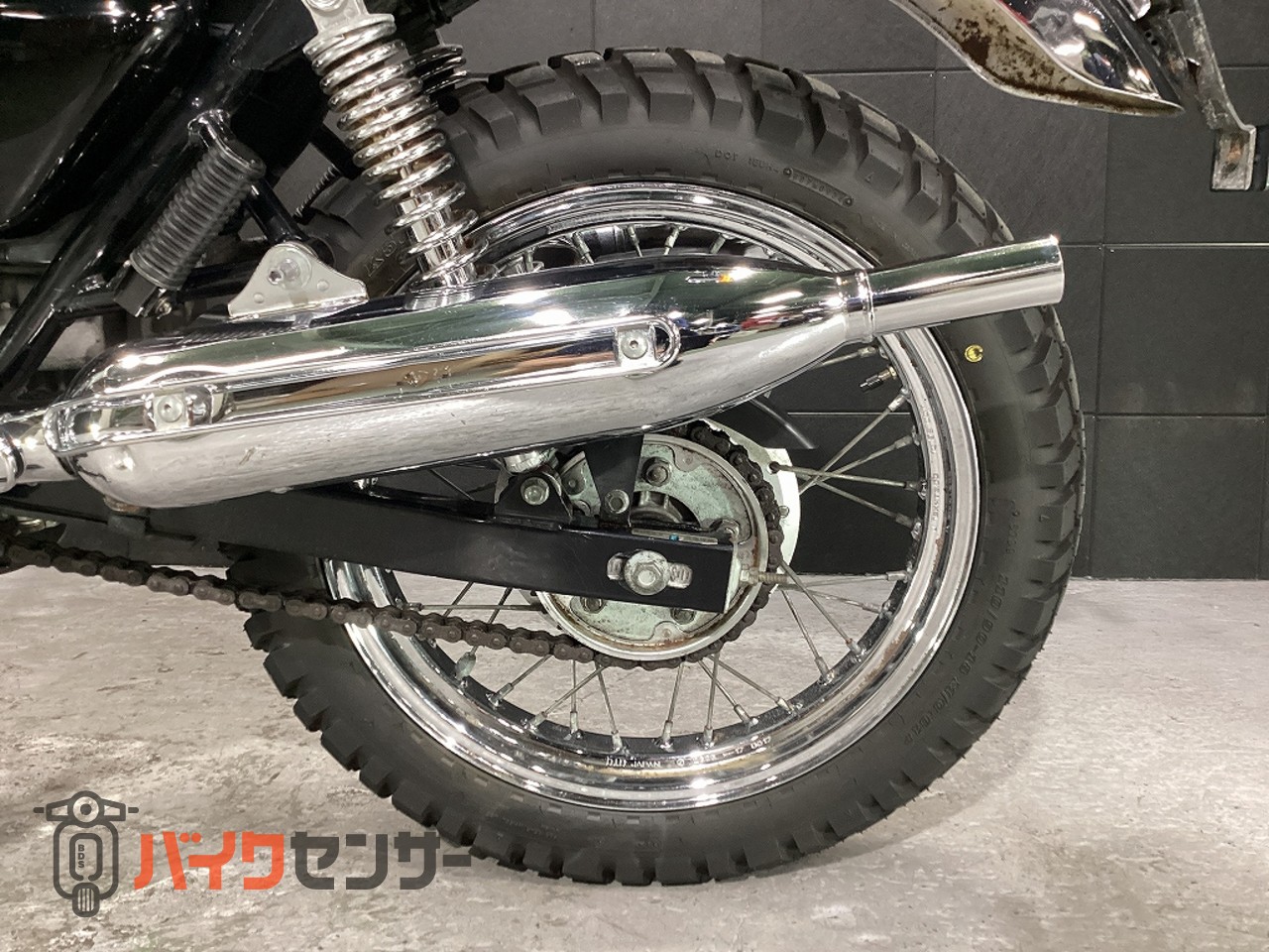 CL400純正マフラー ホンダ CL400 乗出し整備済・ノーマル・純正左右出マフラー・単気筒