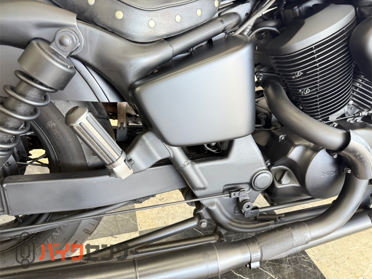 ホンダ シャドウ400 2in1マフラー コブラシート ロングリアフェンダー