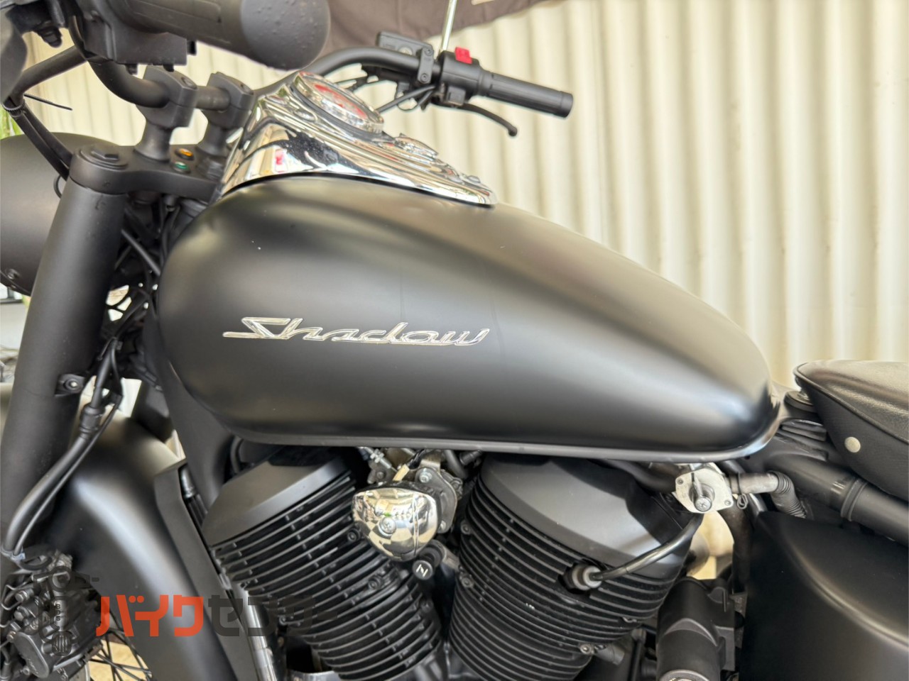 ホンダ シャドウ400 2in1マフラー コブラシート ロングリアフェンダー