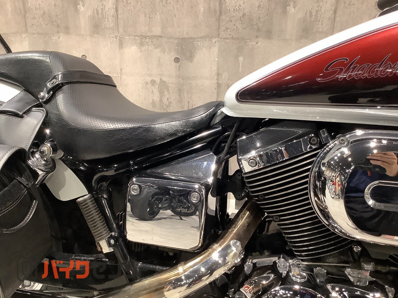 ホンダシャドウスラッシャー400 スラッシュカットマフラー メーカー不明 中古品 ホンダ シャドウスラッシャー400 2000年モデル ハリケーン製スラッシュ