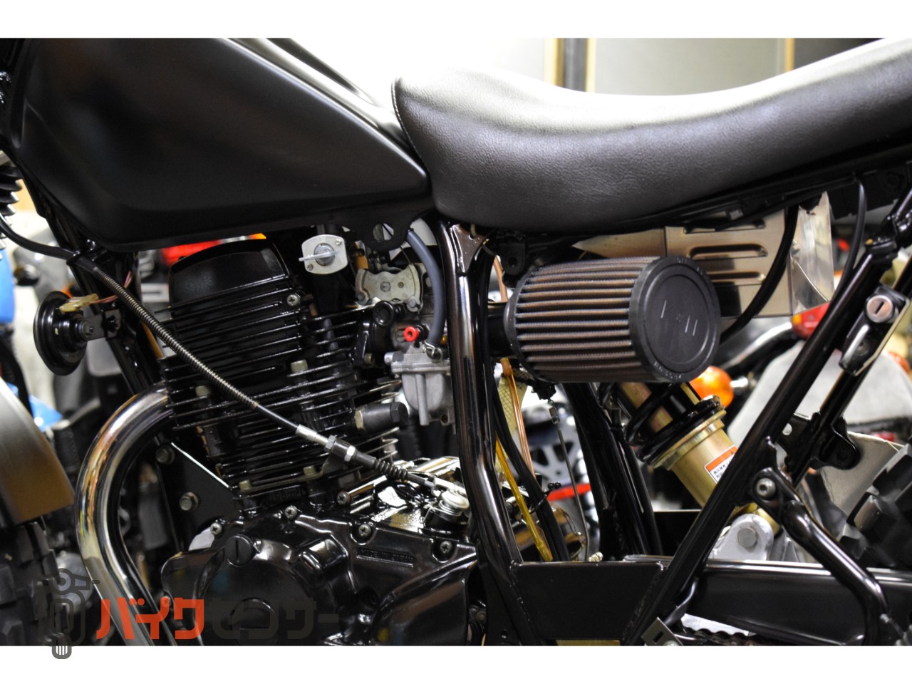 ヤマハ TW200 2JL スカチューンカスタム SuperTrapアップマフラー K&N