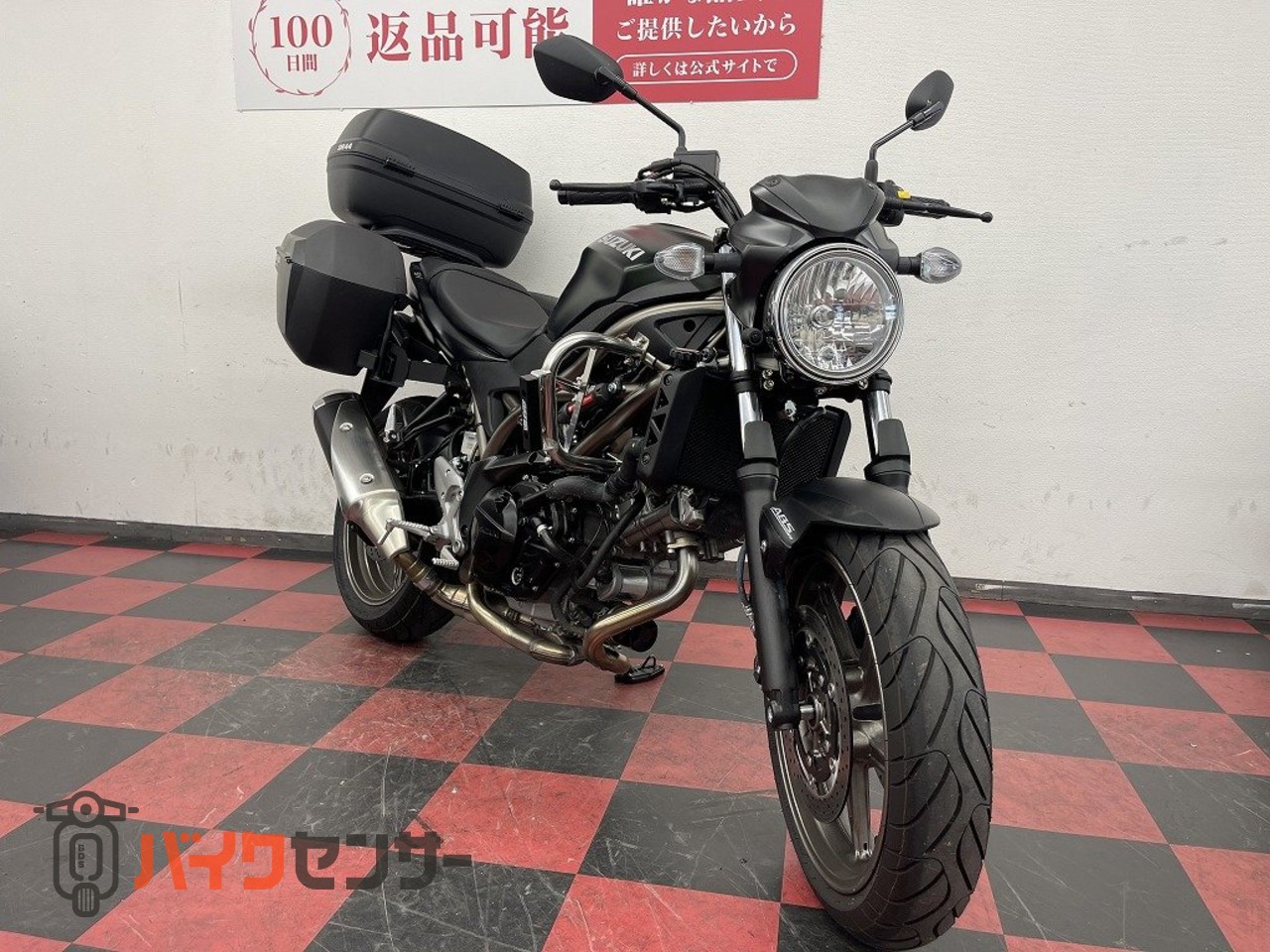 スズキ SV650 2025年モデル SSBバンパー/SHAD製3点パニア/ミツバ製前後