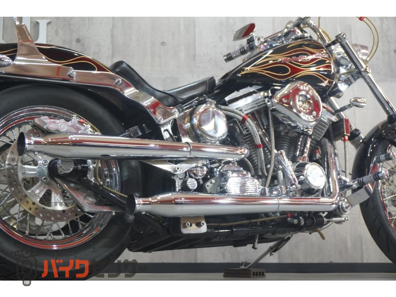 Harley Davidson ソフテイル マフラー　トランペット ハーレーダビッドソン FXST ソフテイル エボ スクリーミンヘッド