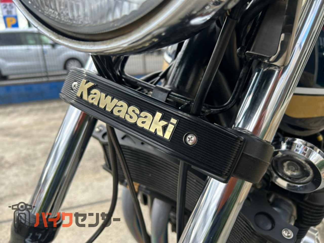 ゼファー1100 純正フォークカバーエンブレム 三又エンブレム 取付
