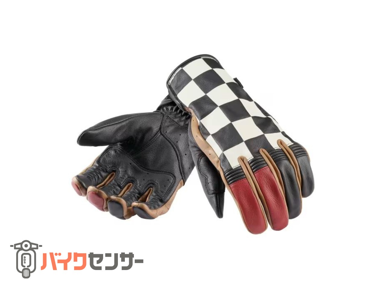 トライアンフ Checkerboardレザーグローブ BLACK/GOLD MGVS24407