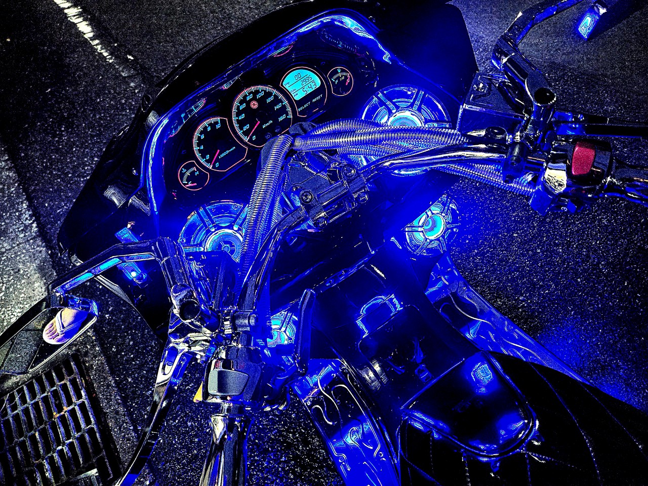 ホンダ DIO ZX ロンホイカスタム・フルブルーLED・2スピーカー